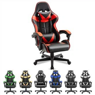 Scaun de gaming rabatabil cu suport pentru picioare